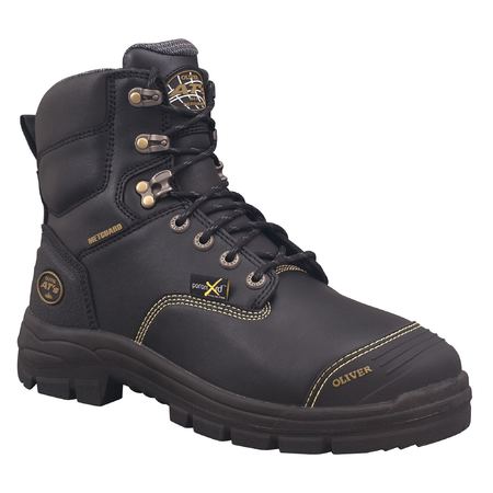 Oliver - 150mm Black Lace Up Met Boot -  55346