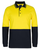 JB's Hi Vis L/S Cotton Polo - 6CPHL