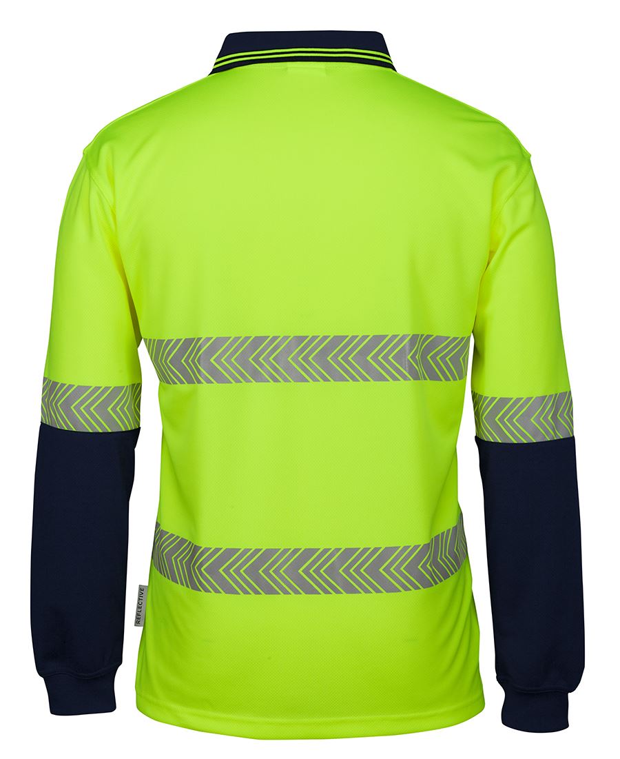 JB's Hi Vis L/S Segmented Tape Polo - 6HLST