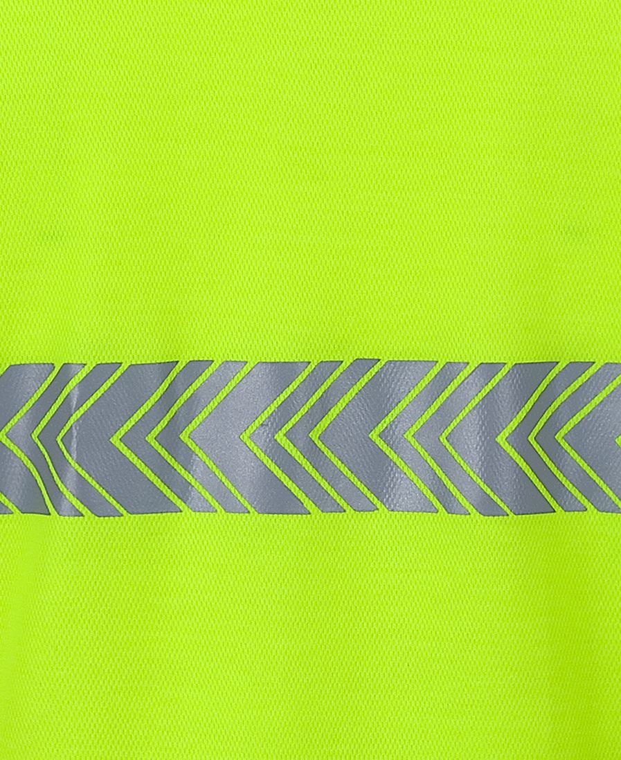 JB's Hi Vis (D+N) Cotton Back S/S Segmented Tape Polo Lime/Navy- 6HMSS