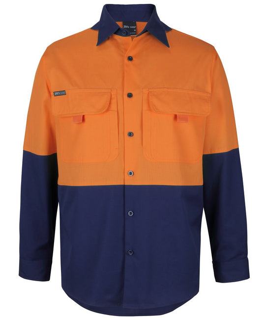 JB's Hi Vis Ripstop L/S Fishing Shirt - Jb's Hi Vis Ripstop L/S Fishing Shirt - 6HNRL