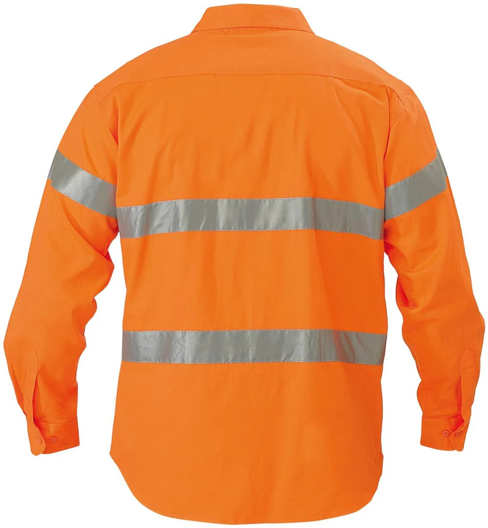 Bisley BT6482 HiVis 3M Reflective Tape Mens Drill L/S Shirt
