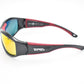 Iceberg 747-A1-PGWM Glass Aluminium Black with Red frame and Grey lens