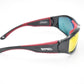 Iceberg 747-A1-PGWM Glass Aluminium Black with Red frame and Grey lens