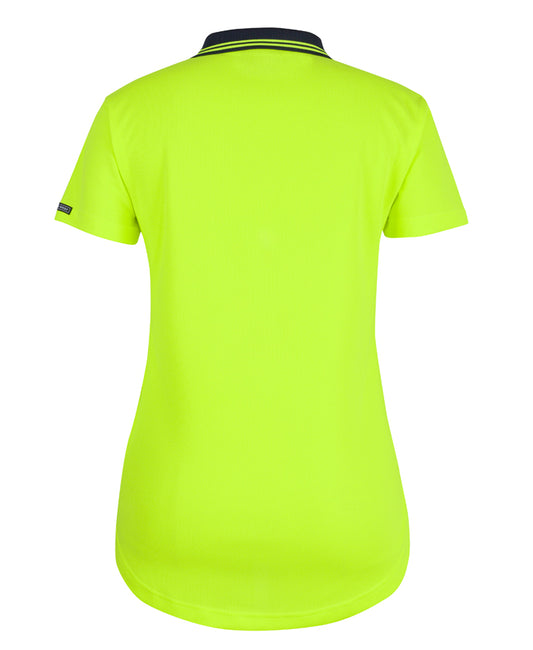 6HDS1 - JB's Ladies Hi Vis S/S Drop Tail Polo - JB's Wear