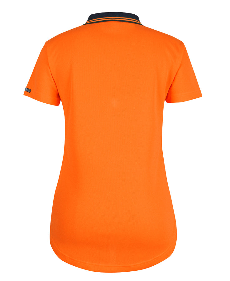 6HDS1 - JB's Ladies Hi Vis S/S Drop Tail Polo - JB's Wear