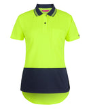 6HDS1 - JB's Ladies Hi Vis S/S Drop Tail Polo - JB's Wear