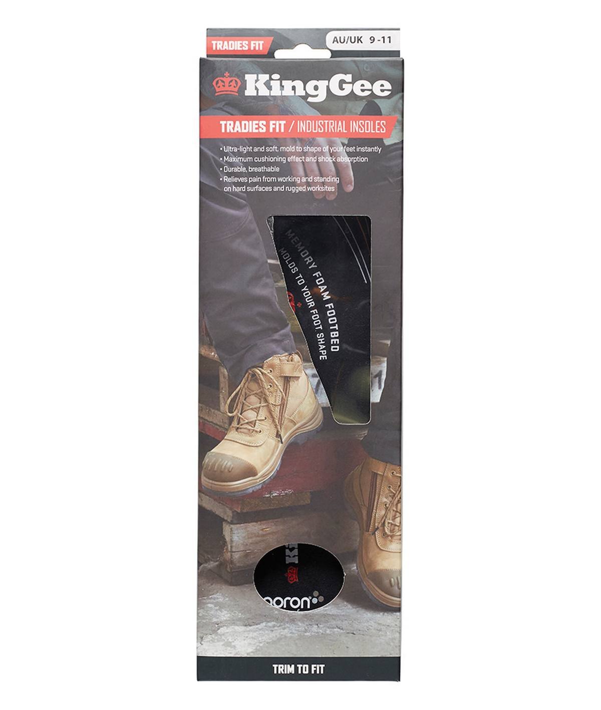 KingGee Mens Max Comfort Insoles - K09500 - KingGee sold by Kings Workwear www.kingworkwear.com.au