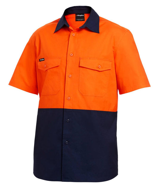 KingGee Mens Workcool 2 Spliced Shirt Short Sleeve - K54875 - KingGee sold by Kings Workwear www.kingworkwear.com.au