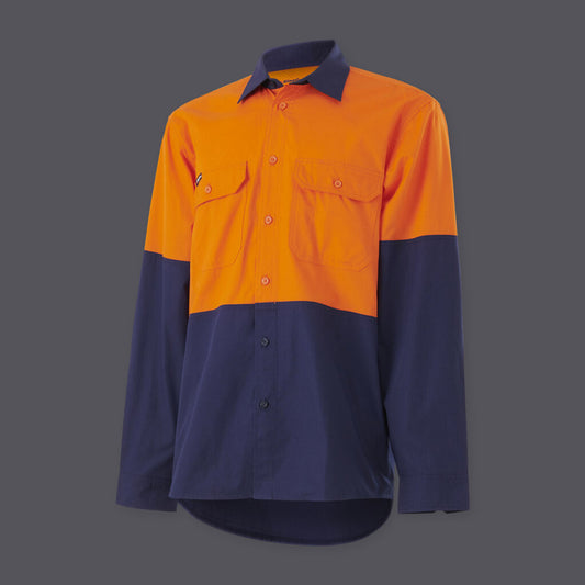 KingGee Mens Workcool Vented Spliced Shirt Long Sleeve - K54912