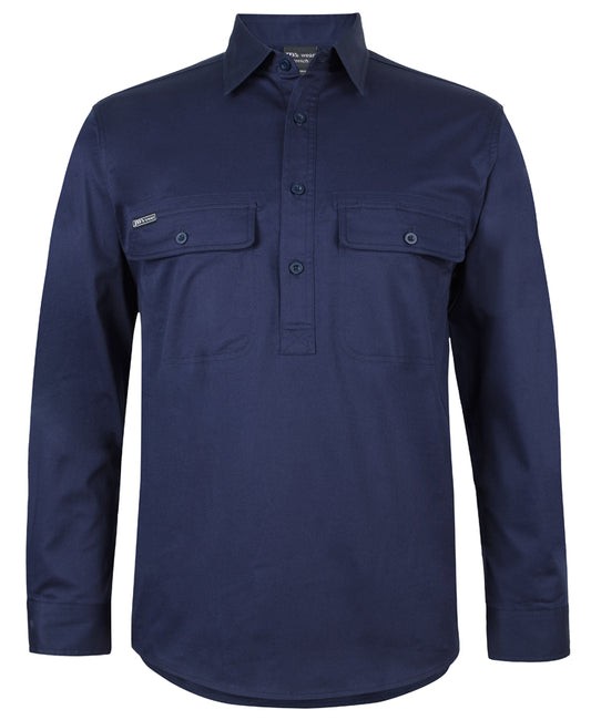 6WLCS - JB's L/S Stretch Close Front Work Shirt - Jb's Wear
