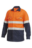 KingGee Shieldtec FR Hi-Visibility Two Tone Open Front Long Sleeve Shirt With FR Tape - Y04350 - KingGee sold by Kings Workwear www.kingworkwear.com.au
