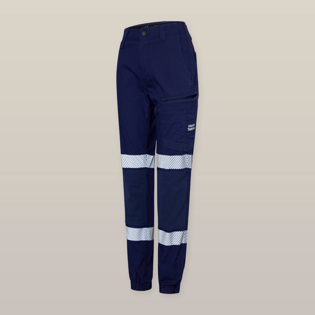Hard Yakka Women's Raptor Cuff Pant With Tape - Y08411 - Hard Yakka sold by Kings Workwear www.kingworkwear.com.au