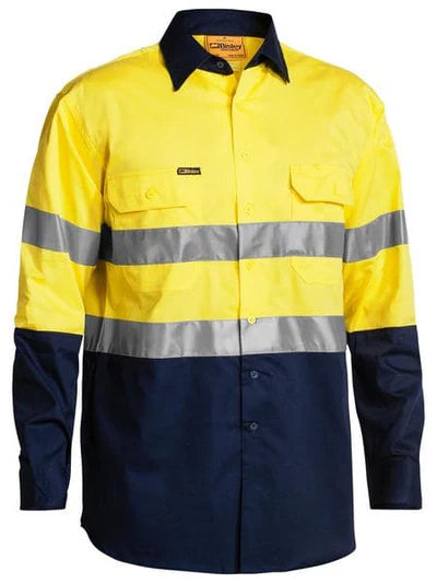 Bisley BS6896 Mens L/S Taped Hi Vis Cool Lightweight Shirt