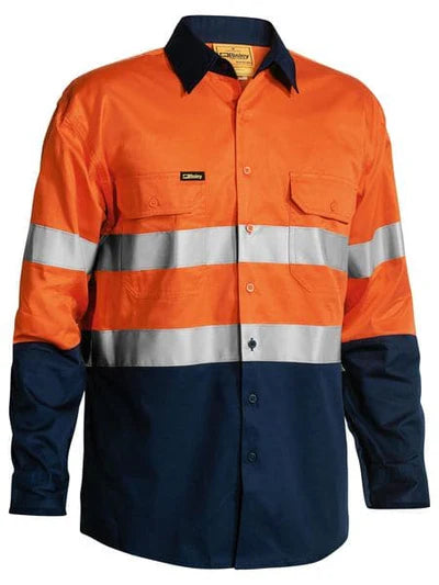 Bisley BS6896 Mens L/S Taped Hi Vis Cool Lightweight Shirt