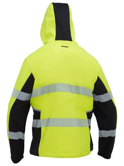 BK6571T - Flex & Move™ Hi Vis Taped Liquid Repellent Fleece Hoodie - Bisley