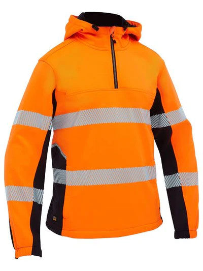 BKL6571T - Women's Flx & Move™ Hi Vis Taped Liquid Repellent Fleece Hoodie - Bisley