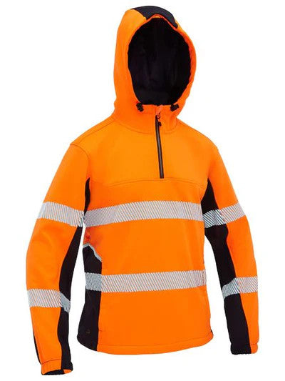 BKL6571T - Women's Flx & Move™ Hi Vis Taped Liquid Repellent Fleece Hoodie - Bisley