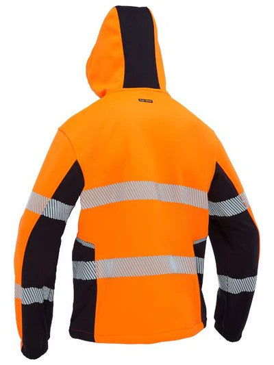 BKL6571T - Women's Flx & Move™ Hi Vis Taped Liquid Repellent Fleece Hoodie - Bisley