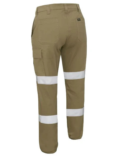 Bisley BPLC6008T Womens Taped Stretch Cotton Drill Cargo Pants